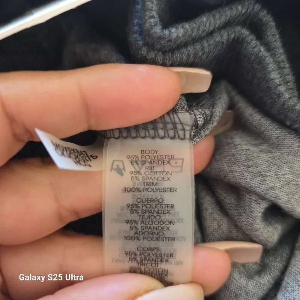 Calvin klein womens Sz M gray velour bomber jacket faux leather trim